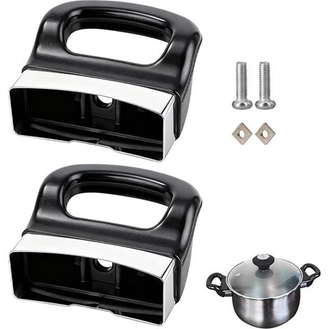 2 Pièces de Poignée de Rangement pour Autocuiseur – Poignée Latérale Universelle avec Vis, Remplacement Court pour Ustensiles de Cuisine tels que Casseroles et Poêles, Installation Simple et Rapide