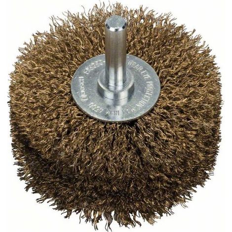 Bosch Accessories Scheibenbürste, gewellt, vermessingt, 80 mm, 0,2 mm, 35 mm, 4500 U/ min Schaft-Ø (1/4)
