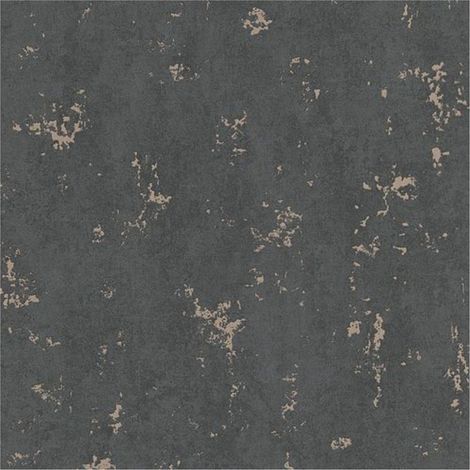 Erismann Distressed Weathered Concrete Black Gold Metallic Paste The Wall