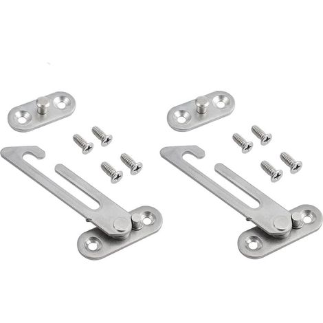 Lot de 2 entrebâilleurs de fenêtre en acier inoxydable pour fenêtre en UPVC (gaucher)
