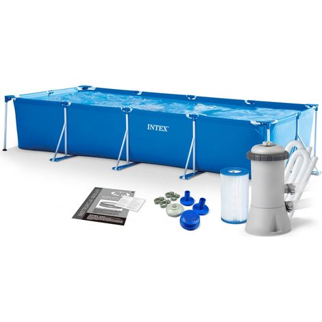 Rahmen-Gartenpool 450 x 220 x 84 cm 3 in 1 INTEX 28273