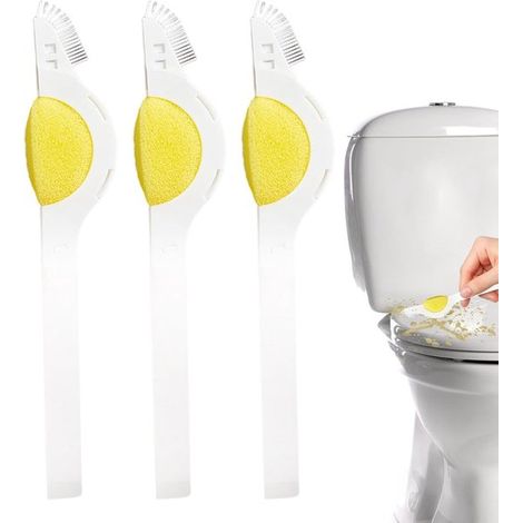 Lot de 3 brosses de nettoyage étroites pour fentes et recoins, brosses flexibles pour toilettes, salle de bain et cuisine, accessoires de nettoyage, blanc (1/5)