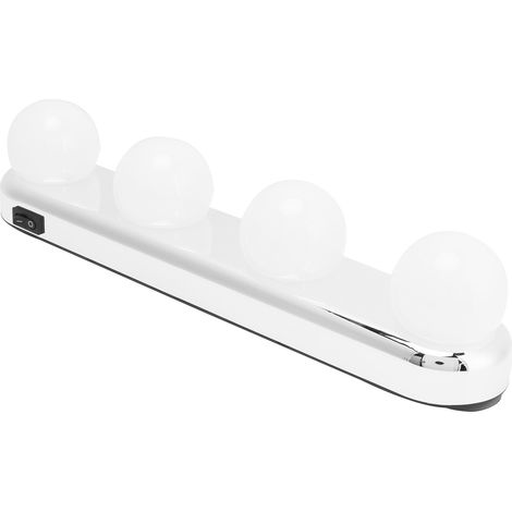 Kit d'éclairage mural à 4 LED pour coiffeuse, miroir et lampe de maquillage, idéal pour le salon et la salle de bain.