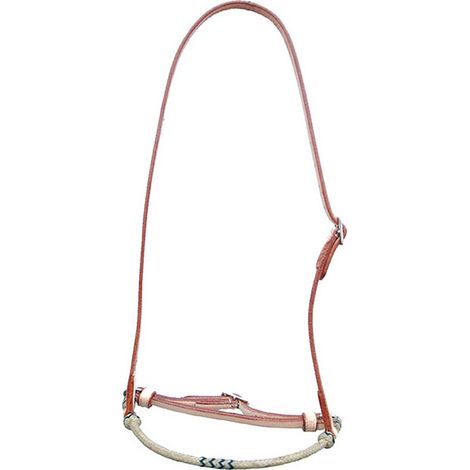 Marron - Tête de lit Western Pool en cuir avec fermeture buccale en cuir et finitions en cuir brut