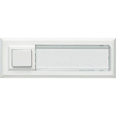 Grothe 51015 Bouton de sonnette avec porte-nom simple blanc 12 V/1,5 A R249672 (1/2)