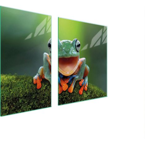PIATTO E TAGLIERE IN VETRO 100x52 FROG (1/5)