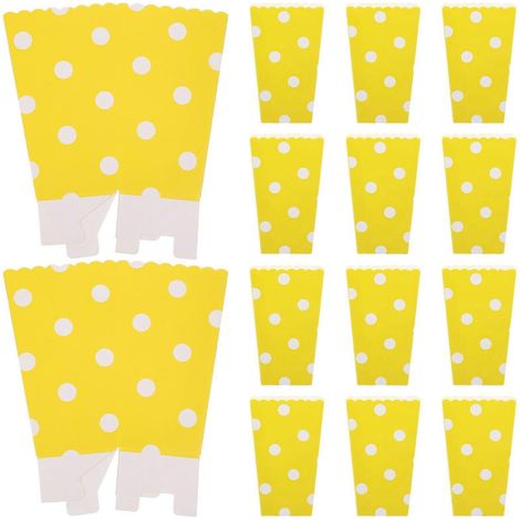 24 boîtes à popcorn, boîtes en papier pour popcorn, boîtes décoratives pour frites, boîtes à snacks (1/5)
