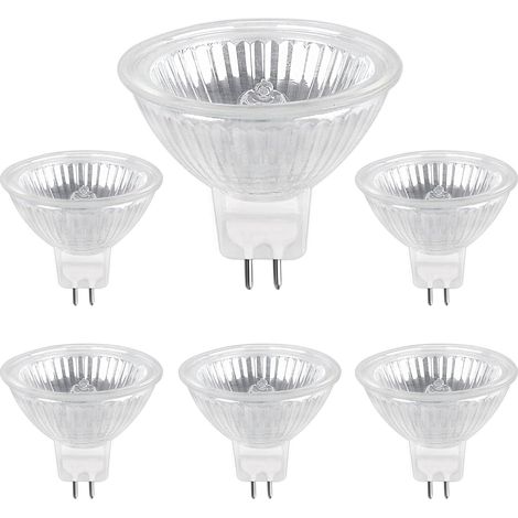 Ampoule halogène GU5.3 35 W, 12 V, 680 lm, lumière blanc chaud, 2700 K, dimmable, spot halogène MR16, lot de 6 (1/5)