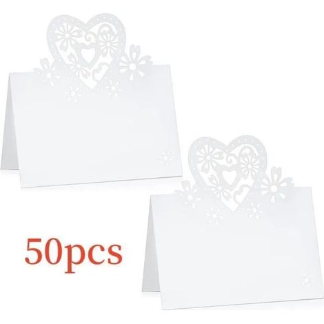 Marque place50 cartes de nom en papier nacrcreusemarque-place de numro de tabledcoration de placement de sige de MARQUE-PLACE (1/4)