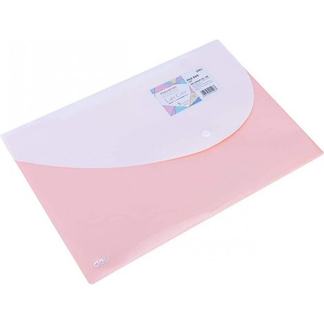 Carpeta de sobres PP Macaron Pink Deli con cierre a presión