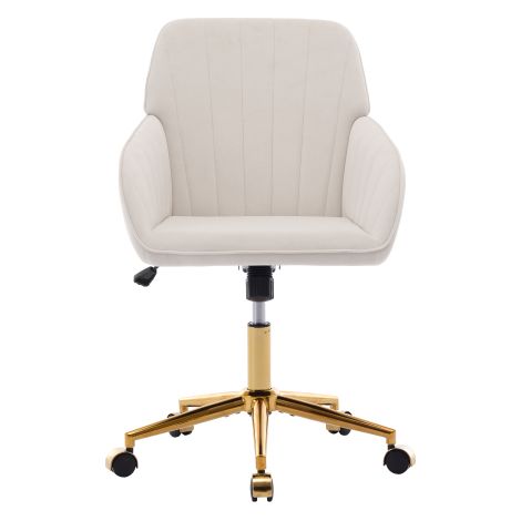 Chaise de bureau réglable en hauteur pour le salon et la chambre à coucher, chaise ergonomique avec dossier, adaptée à une longue durée de siège. (1/5)