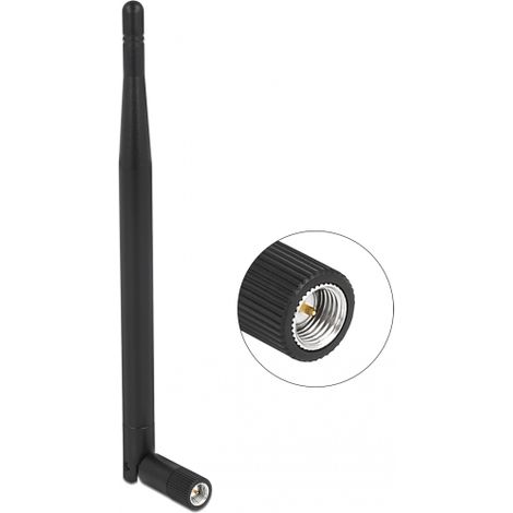Delock Antena LPWAN macho SMA 1,64 dBi omnidireccional con uniÃ³n de inclinaciÃ³n negro