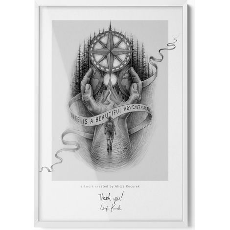Cadre de luxe pour photos et graphiques avec verre plexiglas – Décoration moderne pour photos et œuvres d'art - dans un cadre blanc 40x60 cm (1/5)