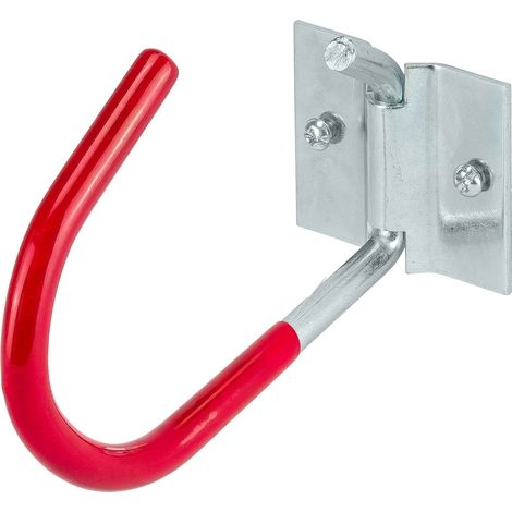Fahrrad Deckenhaken 125 x 90 mm verzinkt rot gummiert (1/5)