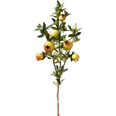 Branches de Grenade Artificielles 2 Pièces, Fruits en Mousse de Simulation Authentiques pour la Cuisine, la Table de Fête à la Maison (201224DY01-1) (1/5)