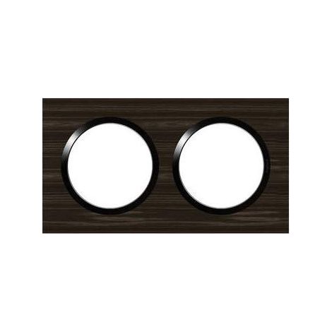 Plaque de finition 2 postes - Dooxie - marron - Legrand