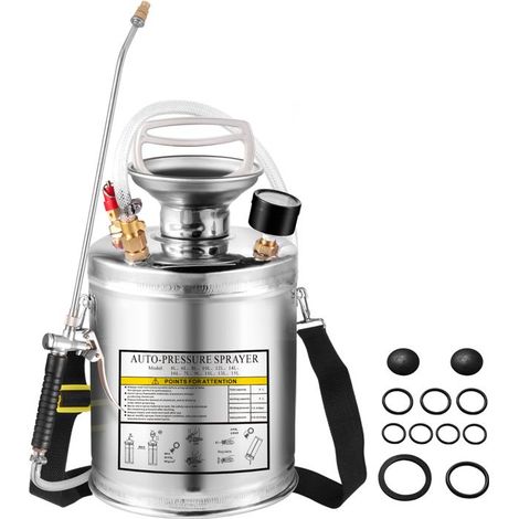 Pulvérisateur à poudre – 4 L – Acier inoxydable – Nettoyage de jardin – Pression 1,5-4,0 bar (1/5)