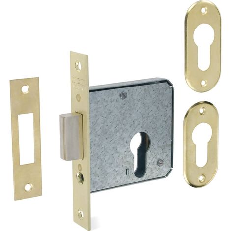 Cerradura Madera Embutir 20X25Mm 1512-2-25 Laton Canto Cuadrado Mcm