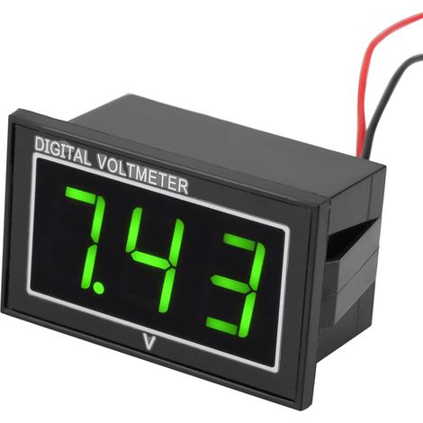 1 voltmètre numérique étanche à affichage LED 0,56″ (2,5-30 V, vert) (1/5)