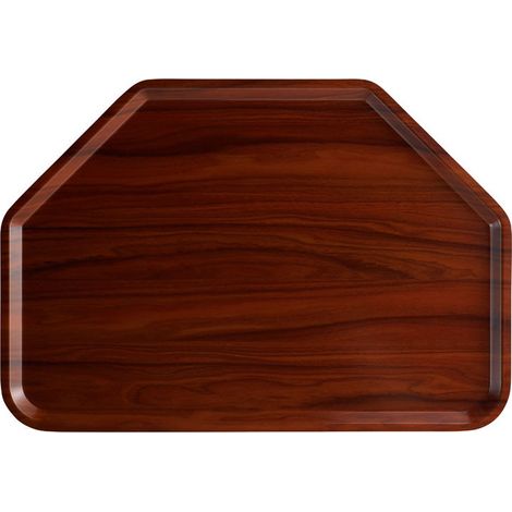 Plateau Capri - Surface lisse - 32 x 47 cm - Noyer - Lot de 24 - Cambro
