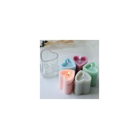 Moules à bougies, moules à savon en silicone, moules en silicone, moules à bougies en forme de coeur - Crezuo (1/4)