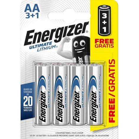 Energizer AA/L91 Piles au Lithium (Lot de 4)