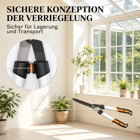 Kit de 4 outils de jardinage : ébrancheur, sécateur à enclume, cisaille et scie pliante, manches en aluminium. (1/5)