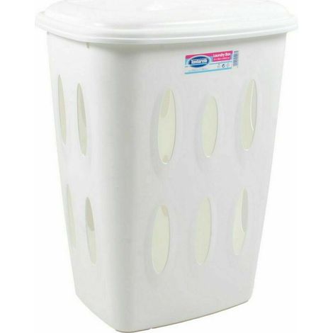 Cesta Portabiancheria Laundry Forato Bianco 45 Litri