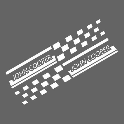 (Coloré - Pour John Cooper) 2 autocollants pour montants B de vitre de voiture, compatibles avec les accessoires de décoration automobile Mini (1/5)