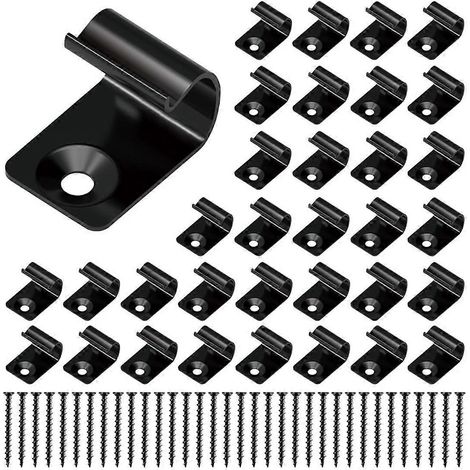 Clips de fixation en acier inoxydable pour terrasse, clips universels avec vis pour terrasse en composite. (1/4)