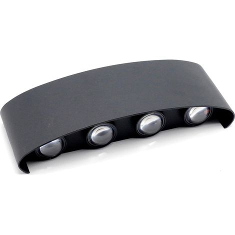 LED-Badezimmerspiegel-Frontleuchte, doppelter schwarzer Kreis, 8 W warmweißes Licht, 85 V – 220 V (1/5)