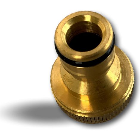 Adaptateur simple Version femelle Tétine en laiton avec un joint torique - Quantité x 1 - 3/4' (19 mm) laiton (1/5)