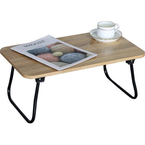 Vassoio Colazione Tavolino Richiudibile Pieghevole colore rovere da 53x33x23 cm.