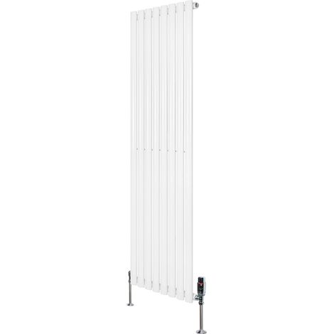 Oval Single Column Radiator & Valves – 1600mm x 480mm – White (1/5)