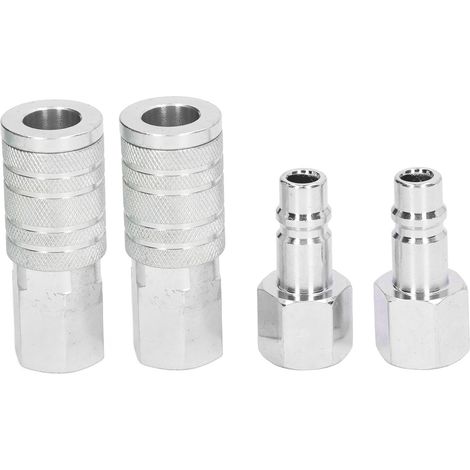 Bouchons de coupleur d'air 1/2 po NPT en alliage d'aluminium, tuyau 300PSI, raccords à connexion rapide, adaptateur d'outil pneumatique, 2 pièces