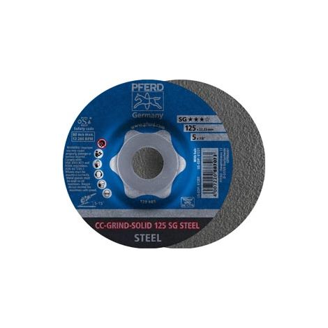 Disque Abrasif Cc-Grind-Solid Sg Steel 125X22,23Mm Pferd