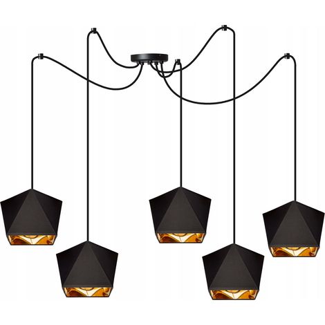 Lampadario a sospensione a forma di ragno dorato da soffitto