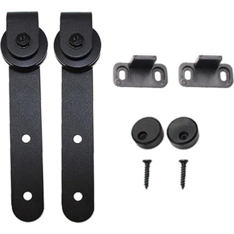 Guide de sol pour porte coulissante acier carbone, noir (1/5)