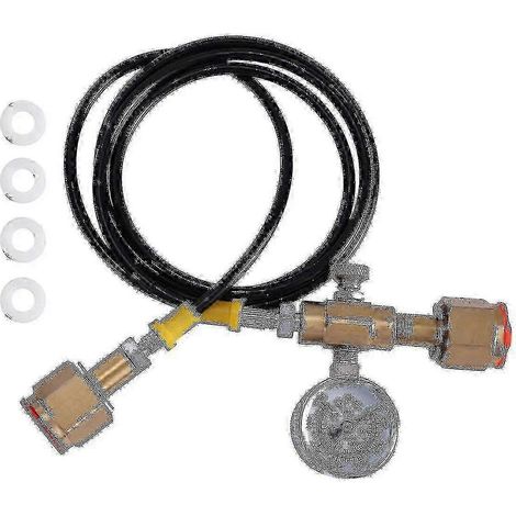 Adaptateur de recharge pour bouteille de gaz (Argon/CO2) avec tuyau haute pression (250 bars) (1/5)