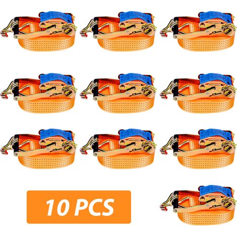 Paquet de 10 sangles de retenue d'arrimage à cliquet (1/5)