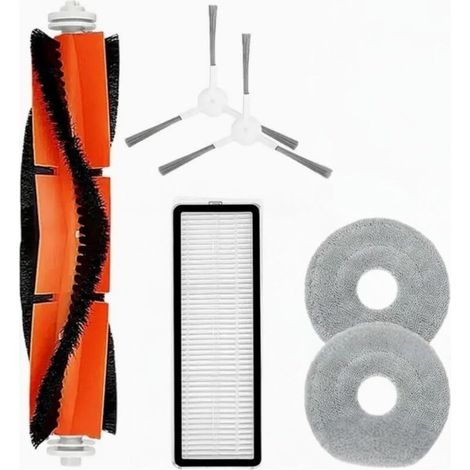 Kit 6 en 1 de rechange compatible avec Xiaomi Vacuum S20+ avec rouleau principal, brosses latérales, serpillères et filtres HEPA (1/4)