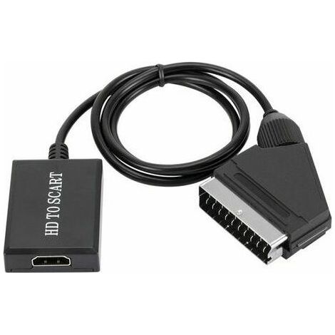 Convertidor HDMI a SCART, adaptador de audio y vídeo HD 1080p para HDMI a SCART, Sky Box, STB (1/3)