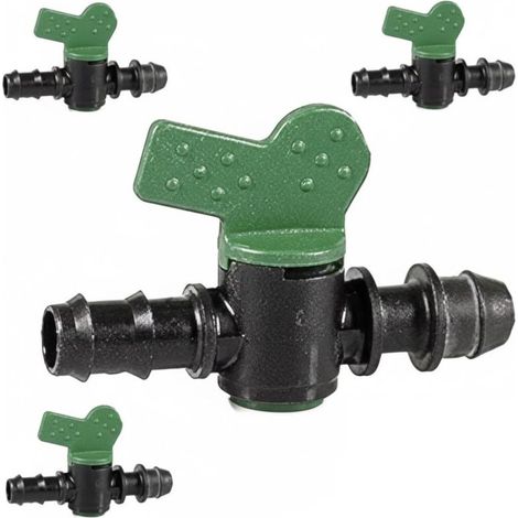 Lot de 4 Vanne goutte à goutte 16 mm pour se connecter au tuyau d'eau (1/5)