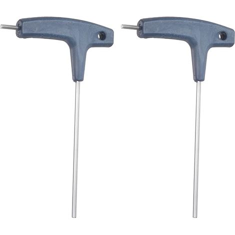 2Pcs Clé Hexagonale À Poignée En T 4mm Métrique Cr-V Bleu Foncé (1/5)
