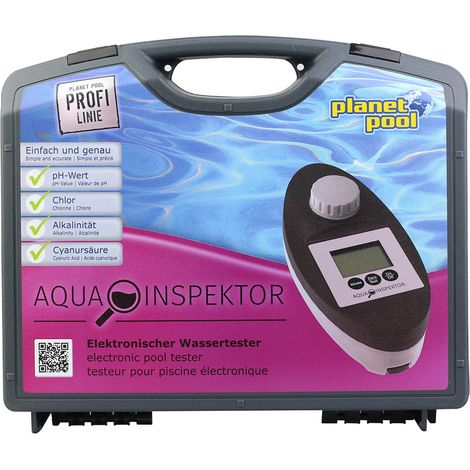Aqua Inspektor Profi-Messgerät Wassetest, Chlor/pH/Cya/Alkalinität, im Planet Pool Koffer (1/3)