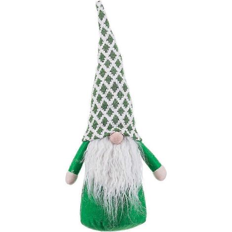 Boule de Noël Père Noël en tissu blanc et vert sable 48 cm