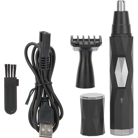 Tondeuse à Poils de Nez Électrique Professionnelle pour Hommes - Rechargeable USB - Kit Complet (1/5)