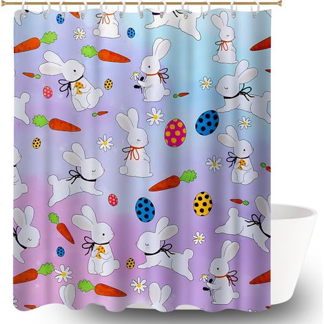 Voile de douche fluide en polyester 180x180 résistant polyester pour salle de bain pour cacher un carrelage un peu vieillot (1/5)