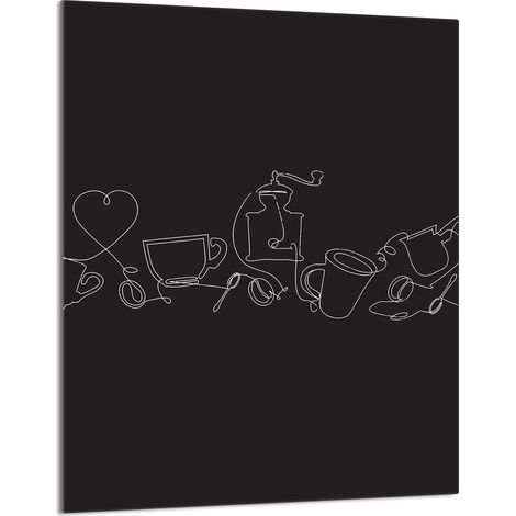 Planche à découper en verre noir 40x52 (1/5)