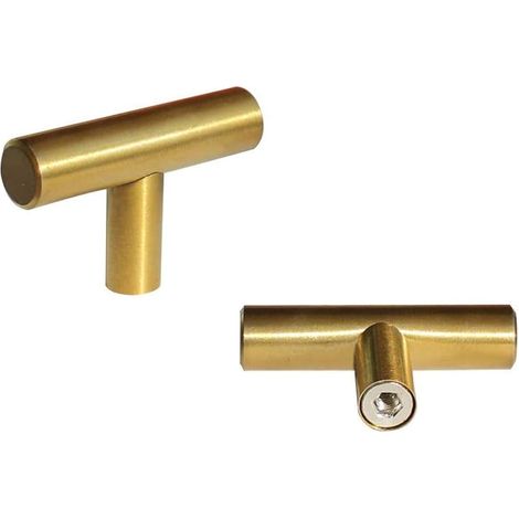 5,1 cm cuisine tiroir placards poignée de porte tire nickel brossé (lot de 5, or) (1/3)